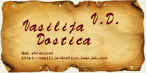 Vasilija Dostica vizit kartica